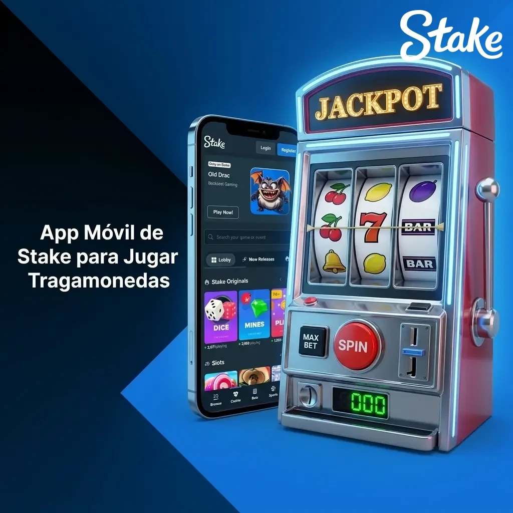 App móvil de Stake para slots: instalación en Android, iOS y navegador con interfaz táctil optimizada.
