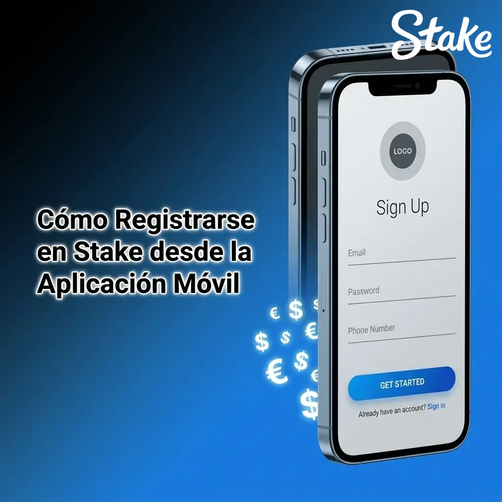 Registro en Stake desde la app móvil en Android e iOS: pasos para crear cuenta con email o Google, Twitch y Steam.