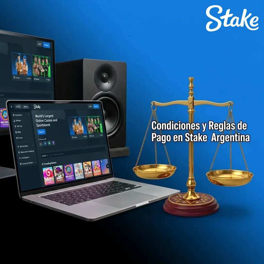 Condiciones y reglas de pago en Stake Argentina: verificación KYC, métodos, límites y bonos explicados.