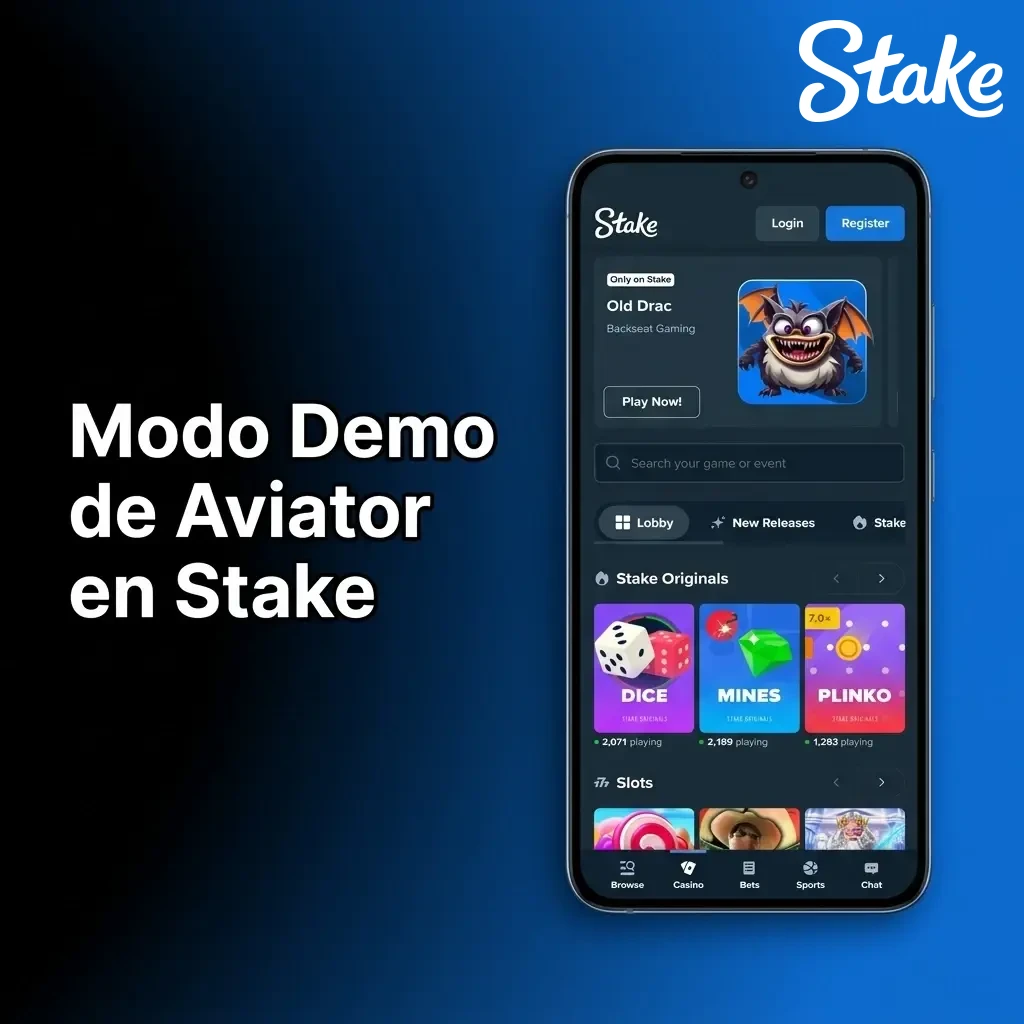 Modo demo de Aviator en Stake: jugá gratis con créditos virtuales, sin depósito, explorando multiplicadores y retiros.