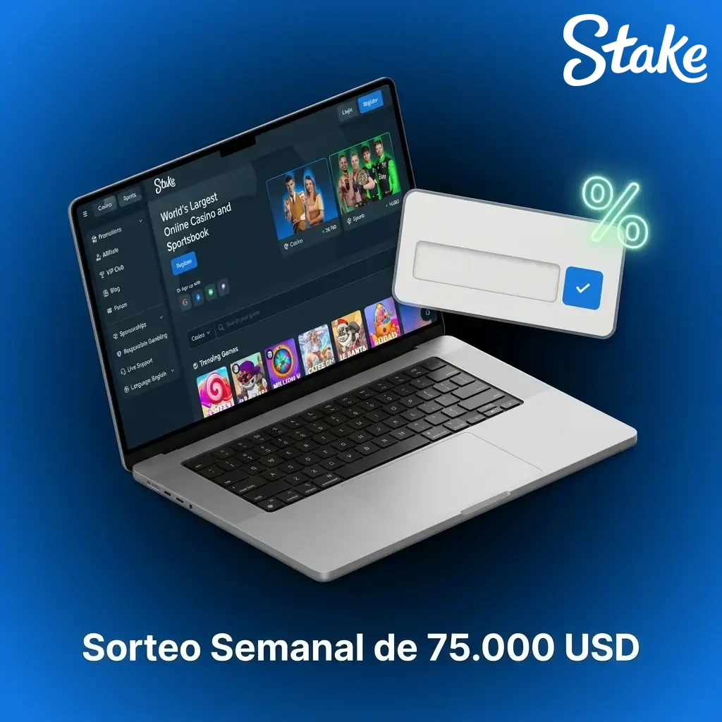Sorteo Semanal de Stake con pozo de 75.000 USD para jugadores que apuesten dinero real cada semana