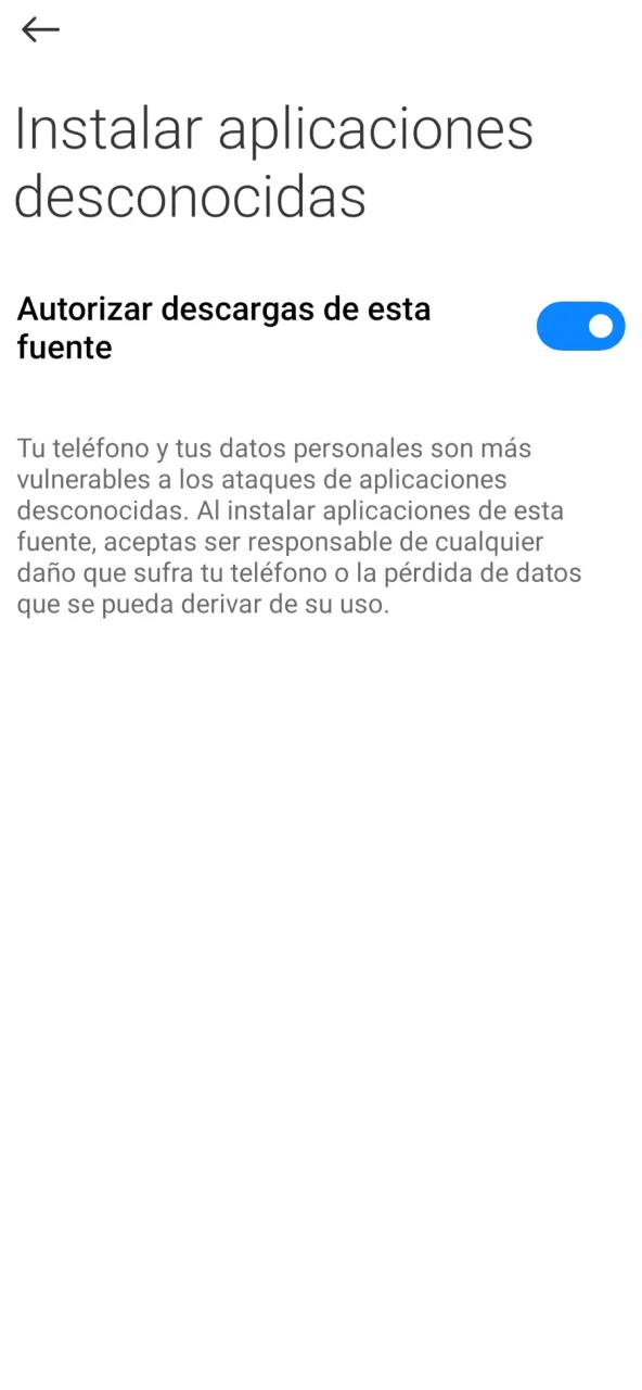 Stake seguridad permite instalar al habilitar fuentes externas.