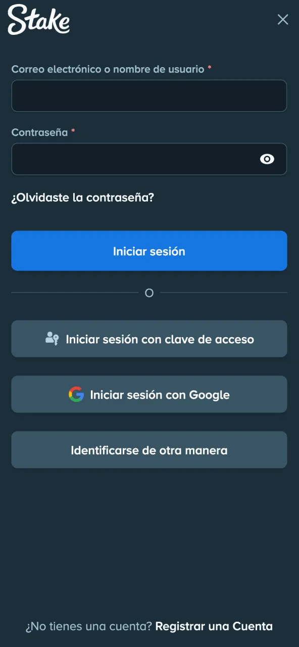 Ingreso inicial usando datos y explorando juegos y apuestas en Stake.
