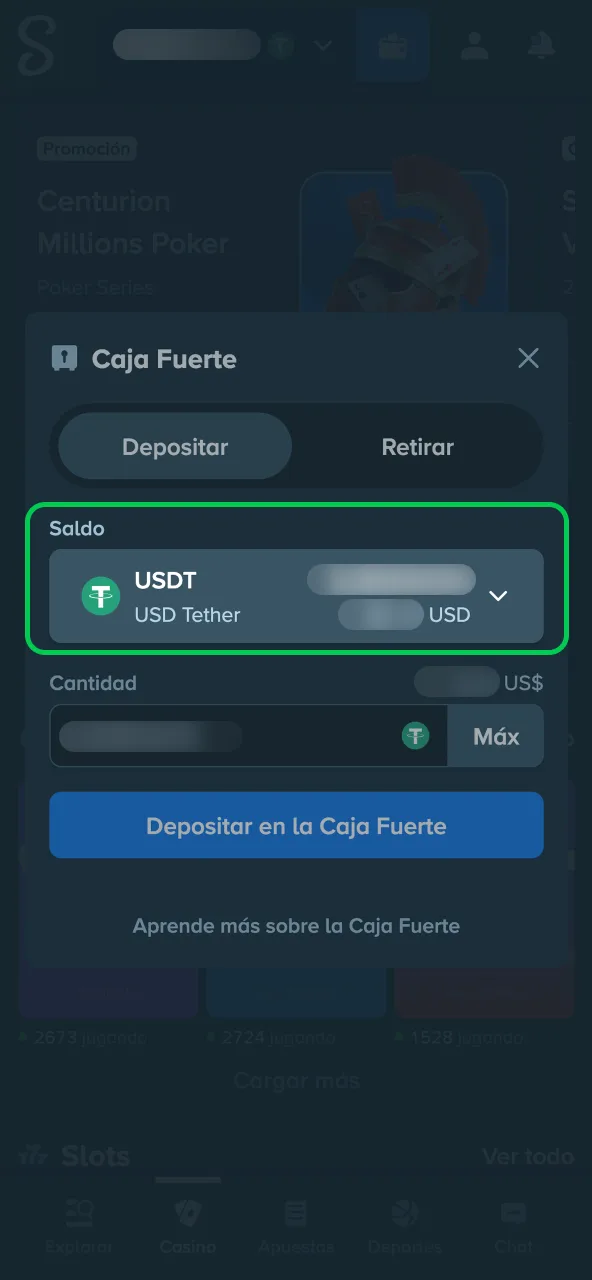 Método pago elegir tarjeta billetera o cripto en Stake.