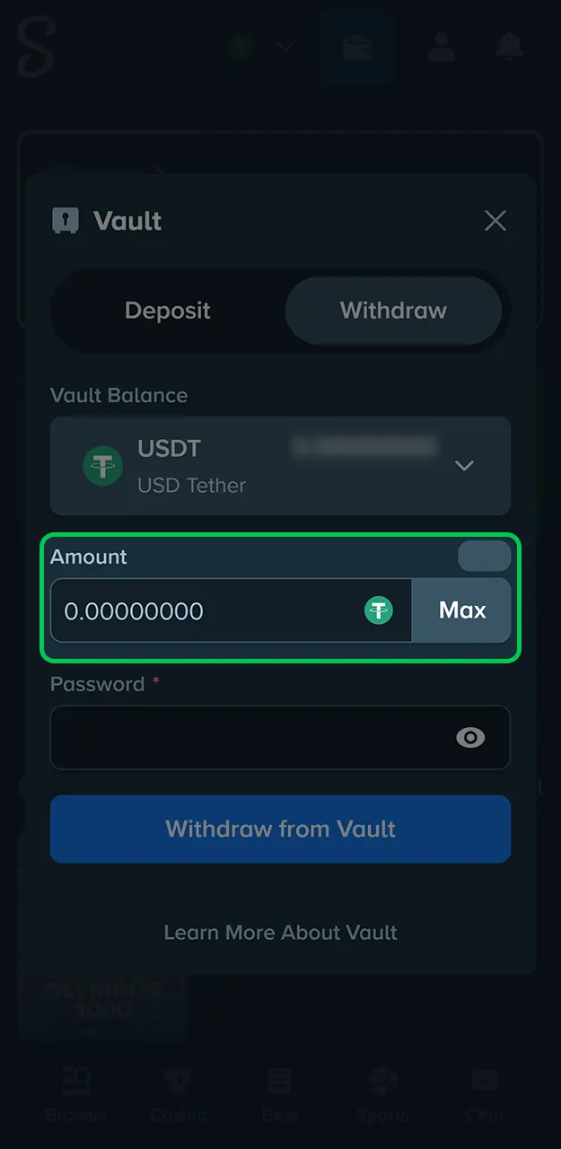 Check that the stake amount falls within the allowed range.