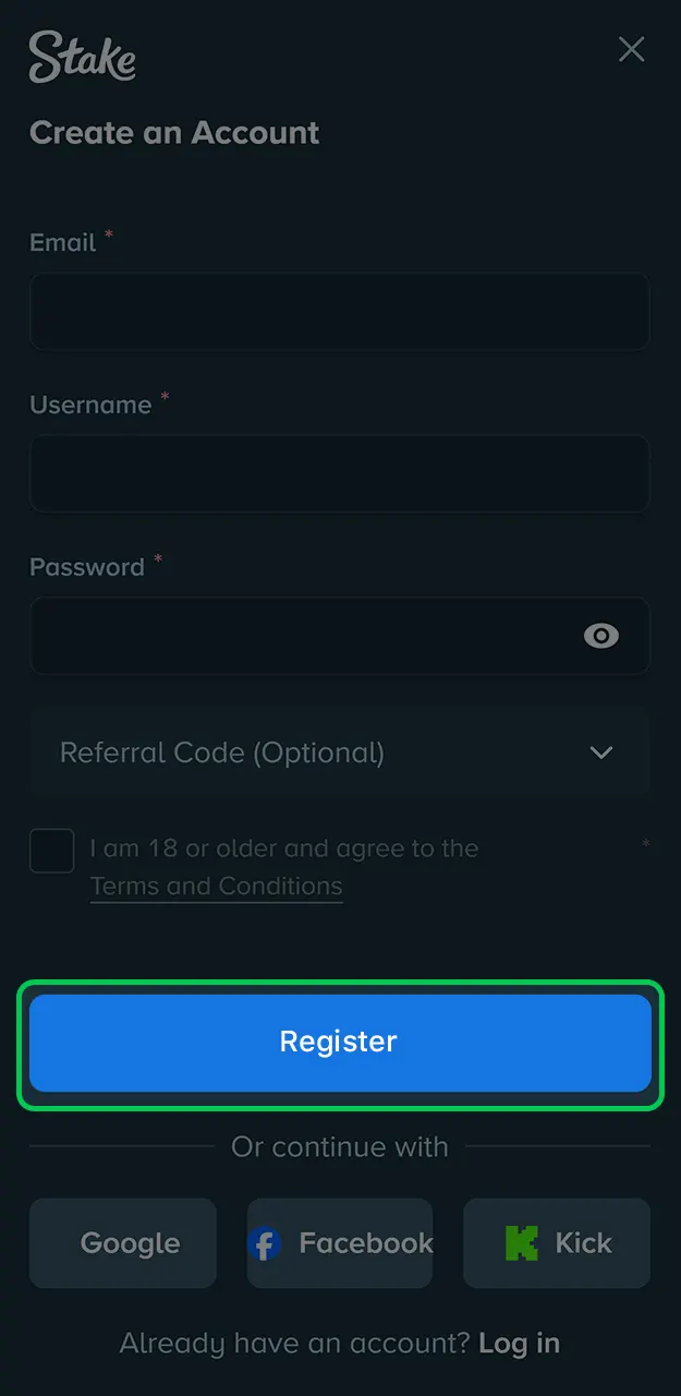 Confirm your email address and activate your Stake profile.