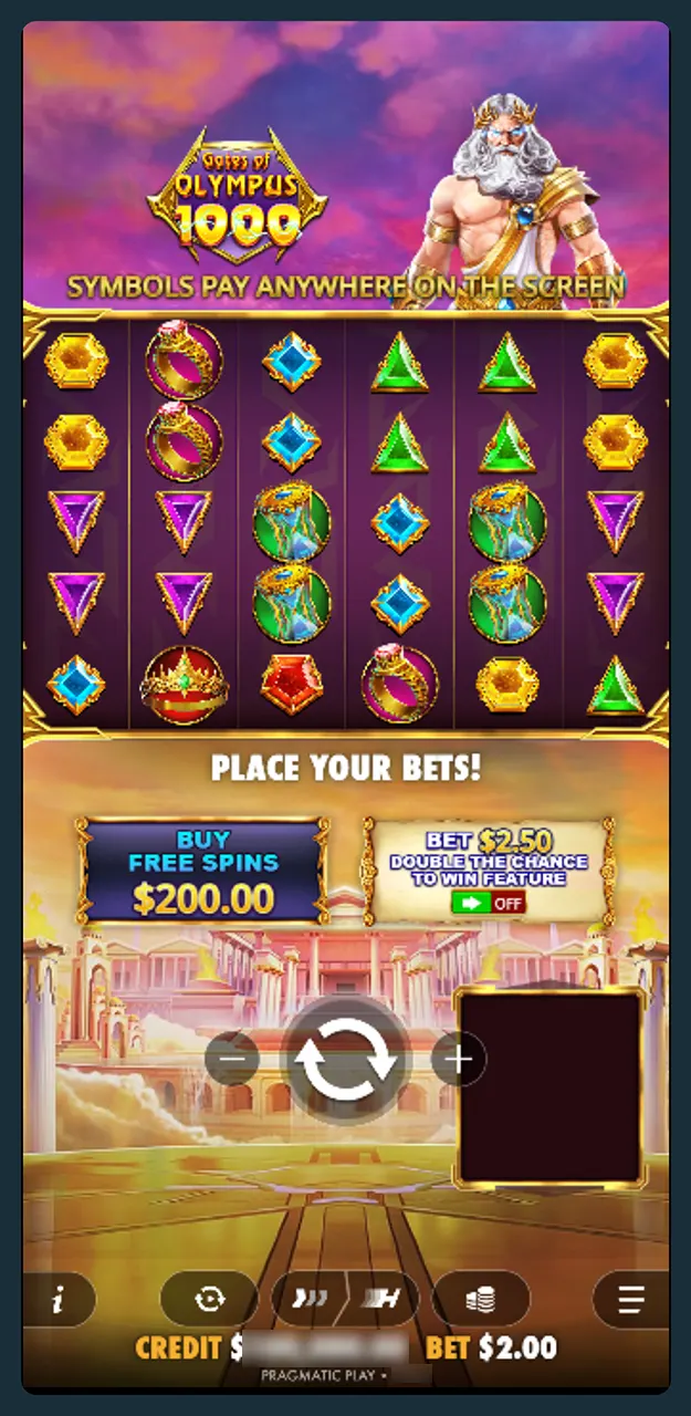 Set your bet, activate auto-spin, and start playing.