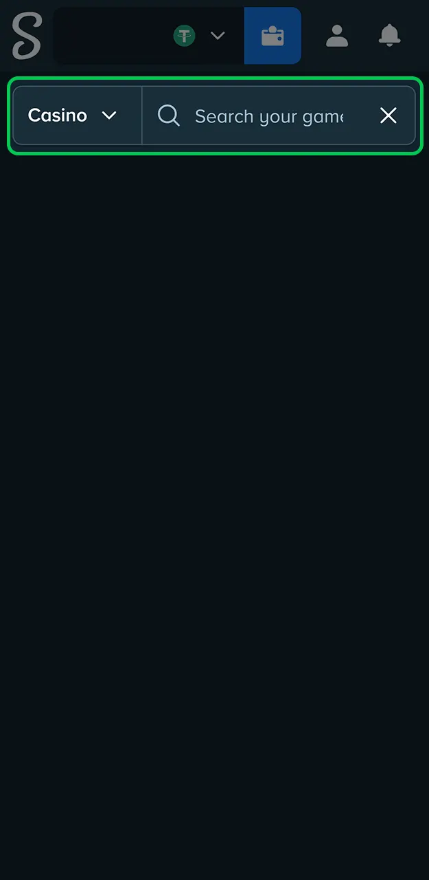 Use Stake filters to select a provider, theme, or game mechanic.